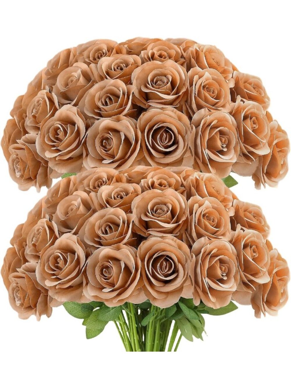 50Pcs Terracotta Fall Flowers - Artificial Silk Roses for Home Decor